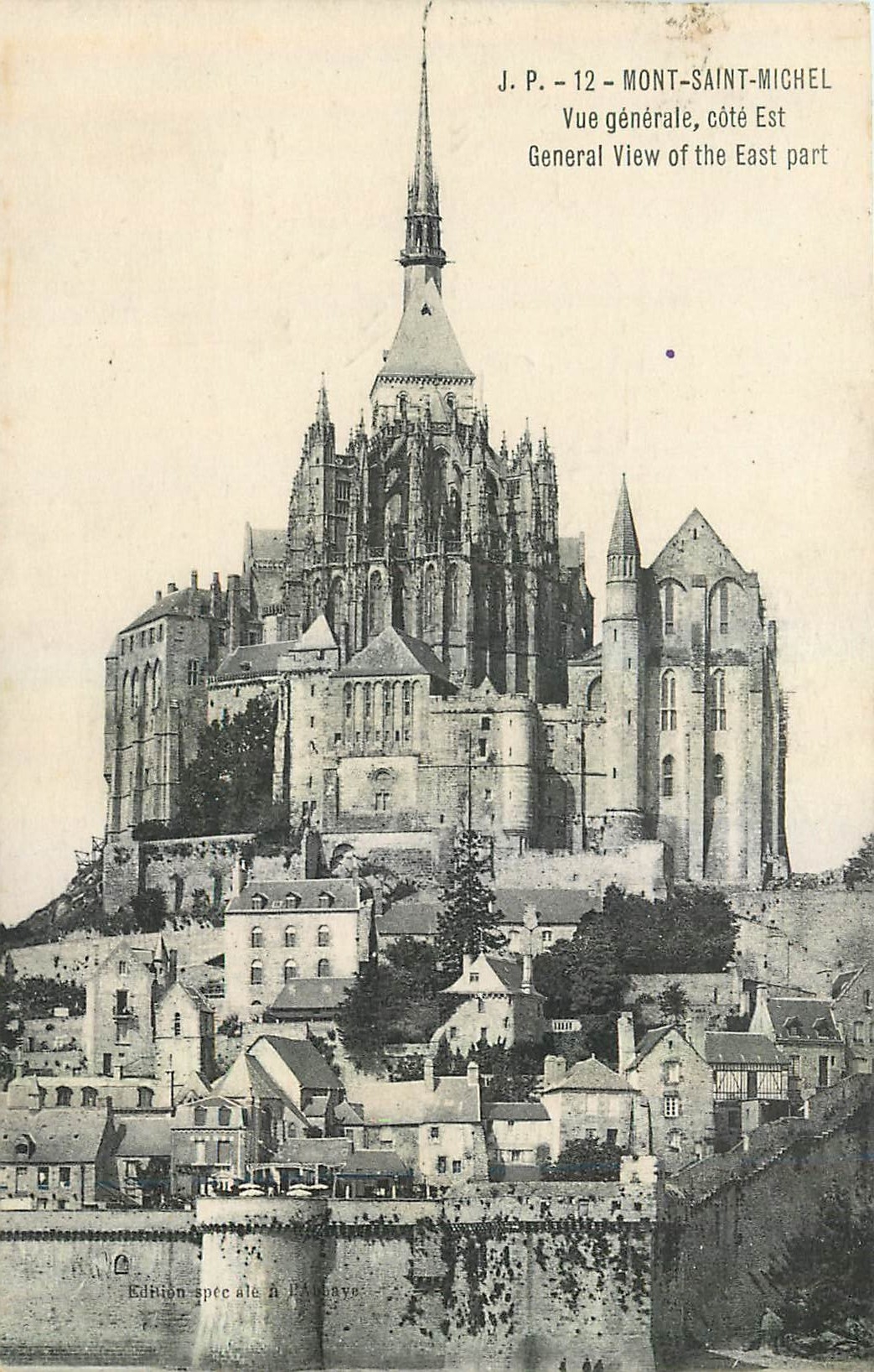 CPA Mont Saint Michel Vue Generale Cote Est 