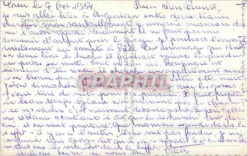CPM Caen Calvados Lycee Malherbe L'Abbaye aux hommes — Rückseite