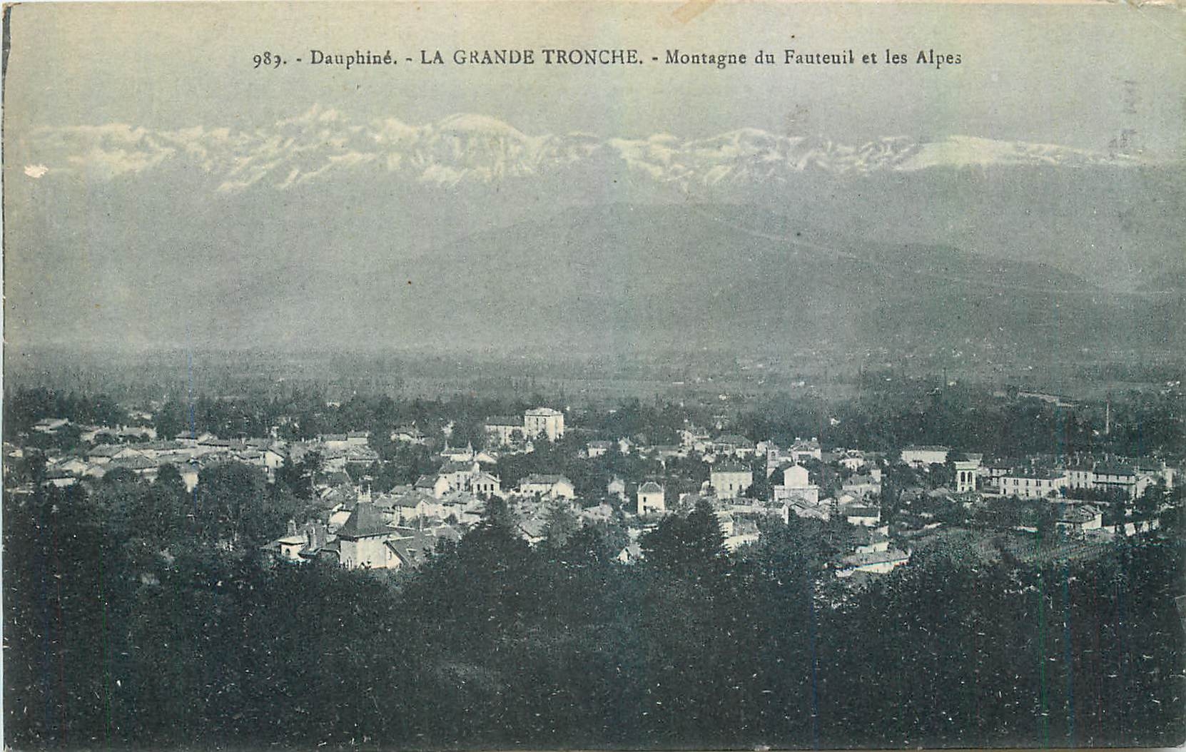 La Grande Tronche — Montagne du Fauteuil et les Alpes — Édition Mr Bourcier, Grenoble
