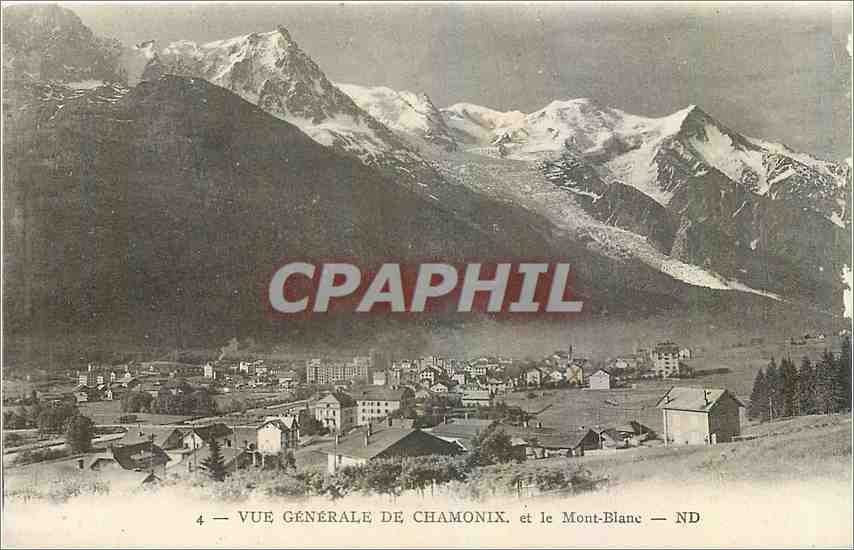 CPA Vue generale de Chamonix et le Mont Blanc 