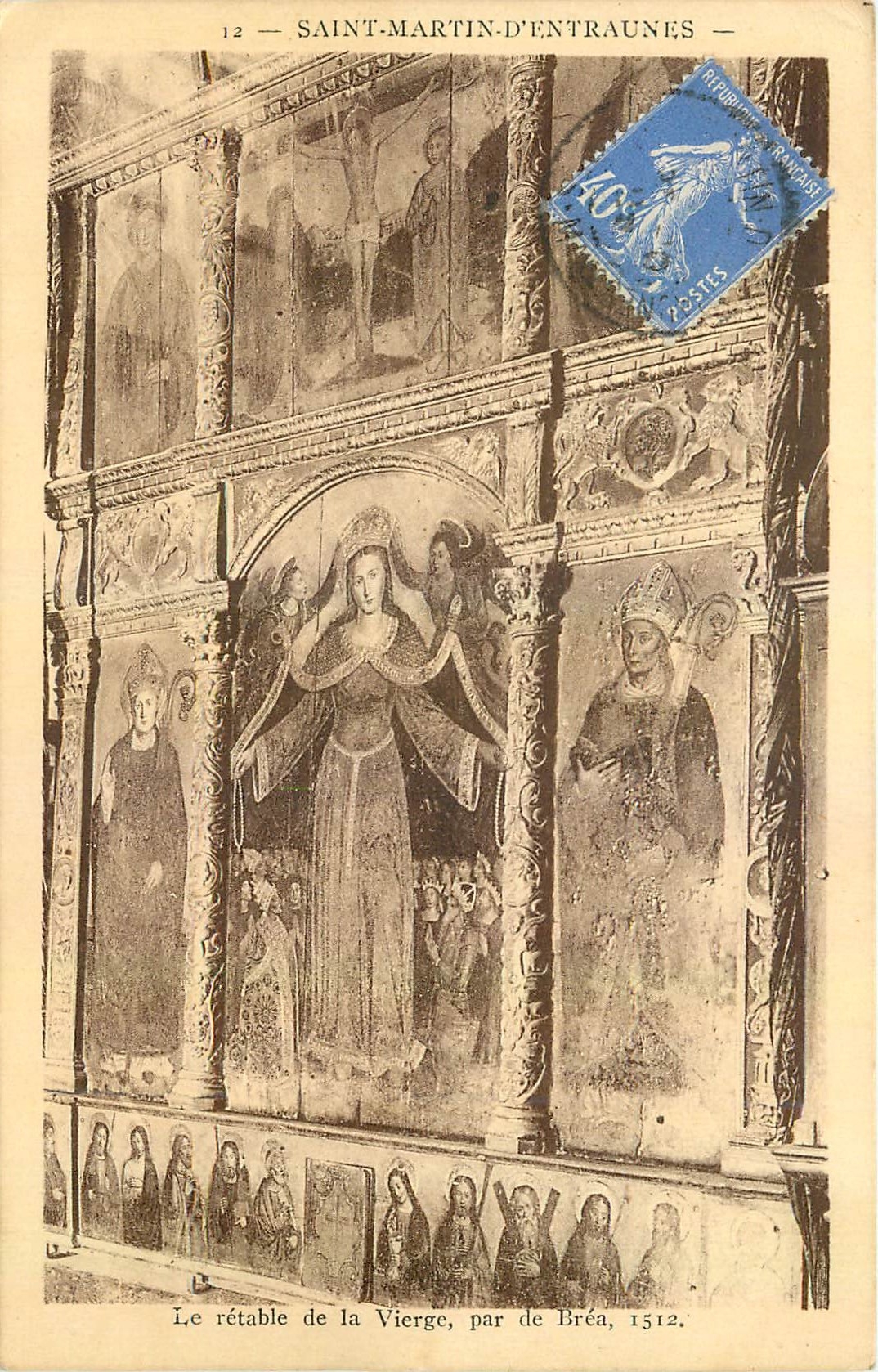 CPA Saint Martin d'Entraunes Le retable de la Vierge 