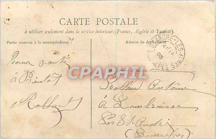 CPA Une vue de Provence La Crau  — Verso