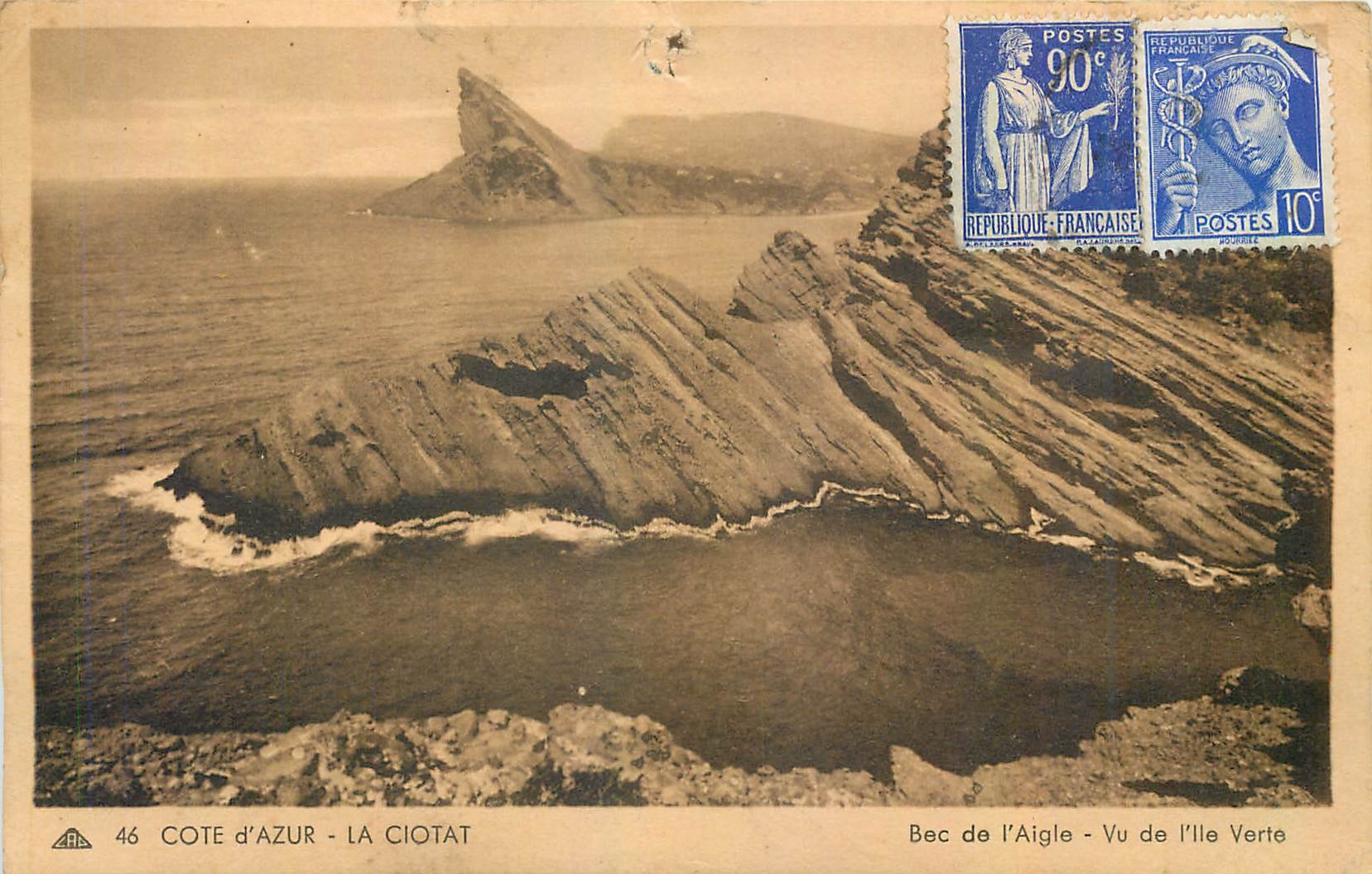 CPA La Ciotat Bac de l'Aigle Vue de l'lle Verte 