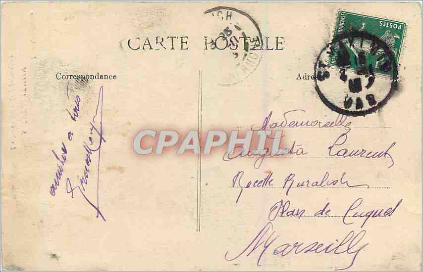 CPA Saint Maximin La Basilique Nef principale  — Verso
