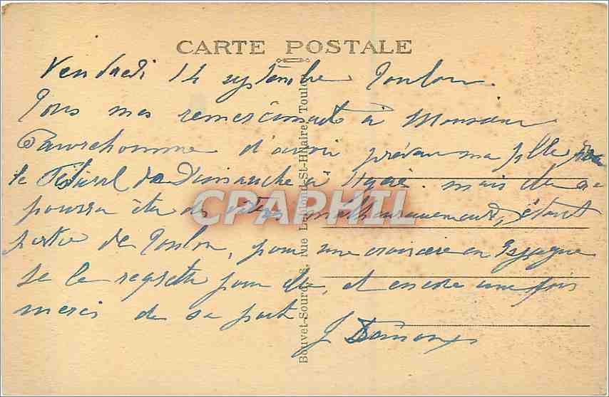 Toulon - Les Rochers de Sainte-Marguerite — Éditeur B.S., n° 113 — Reverso