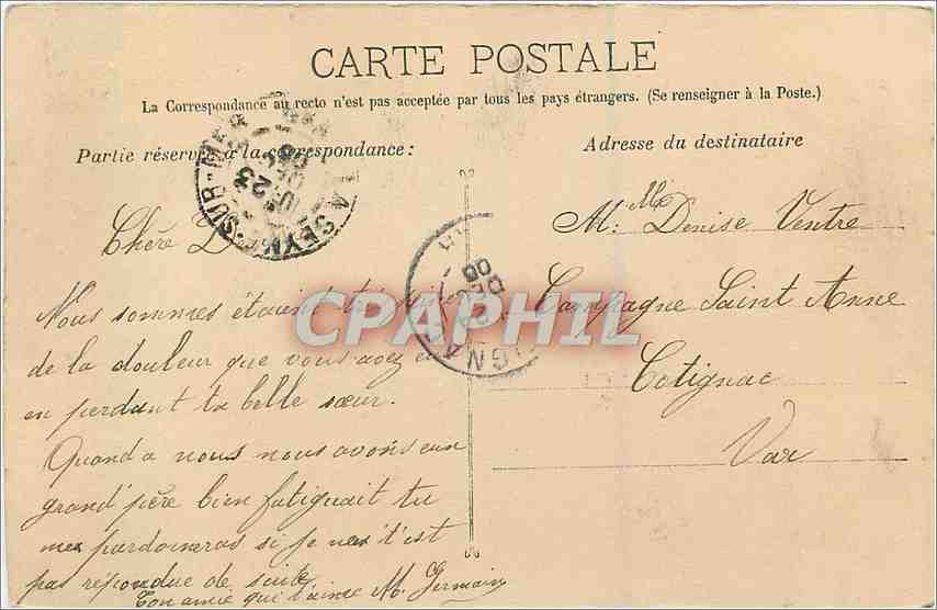 Environ de Toulon — La Grande passe de Saint-Mandrier Cuirassé rentrant en rade — Clavel, Éditeur - Toulon, n°121 — Verso