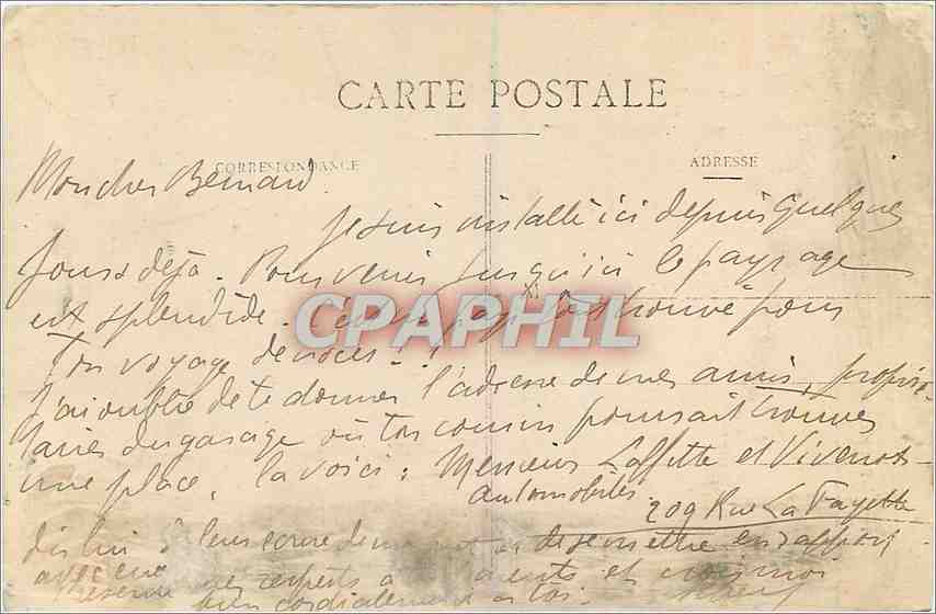 CPA Puget Theniers AM Le Pont sur le Var  — Rückseite