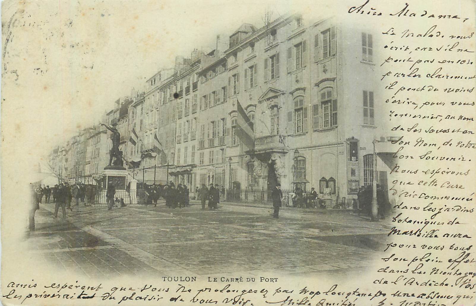CPA Toulon La Carre du Port (carte 1900)