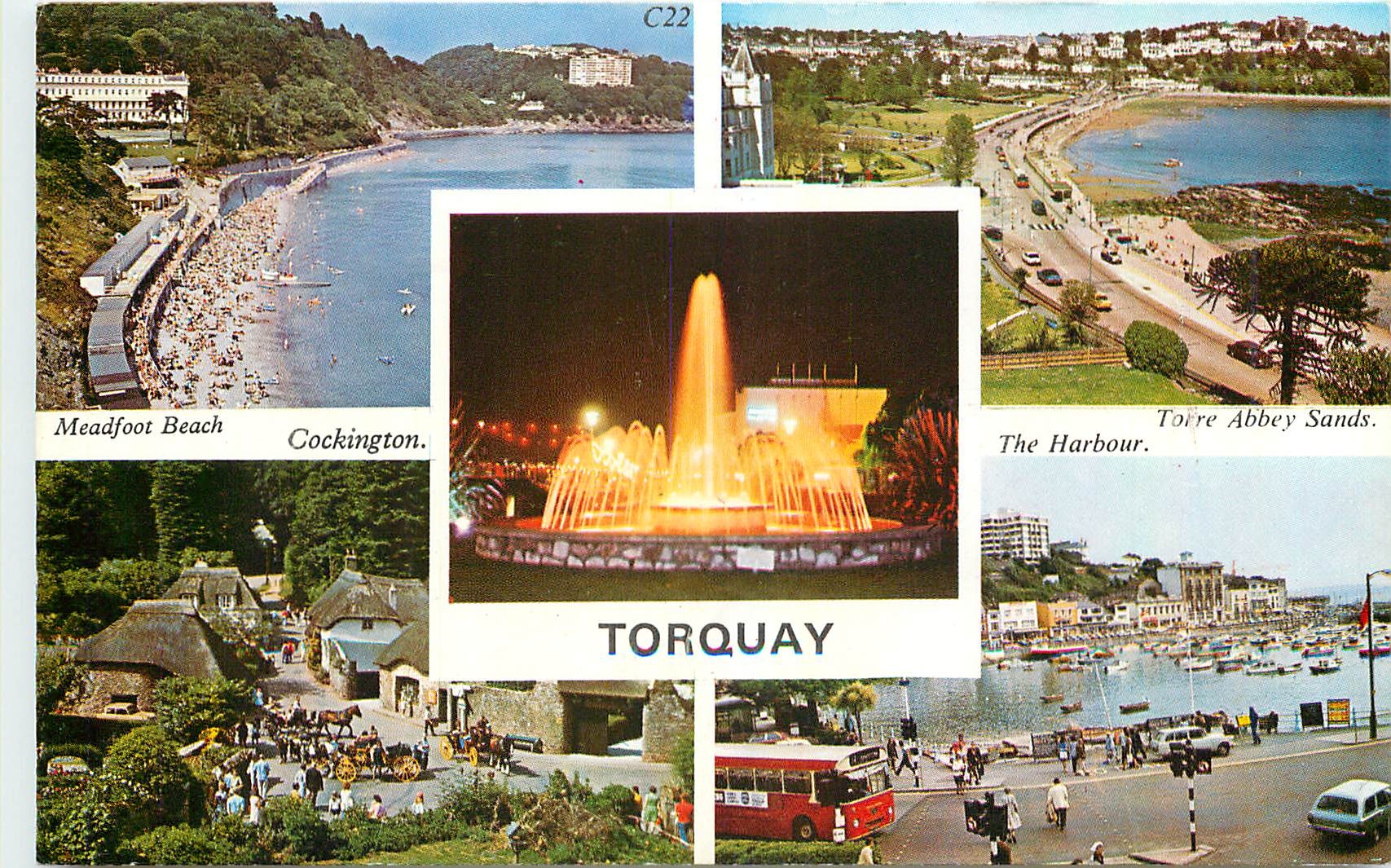 CPM Torquay Meadfood Beach Torre Abbey Sands Cockington The Harbour 