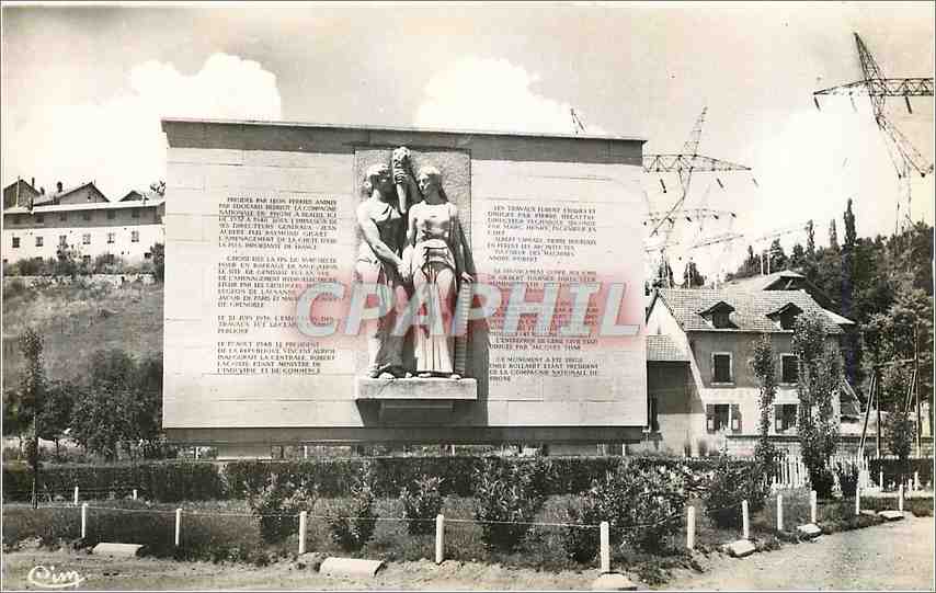 CPM Barrage de Genissiat Ain Monument commemoratif 