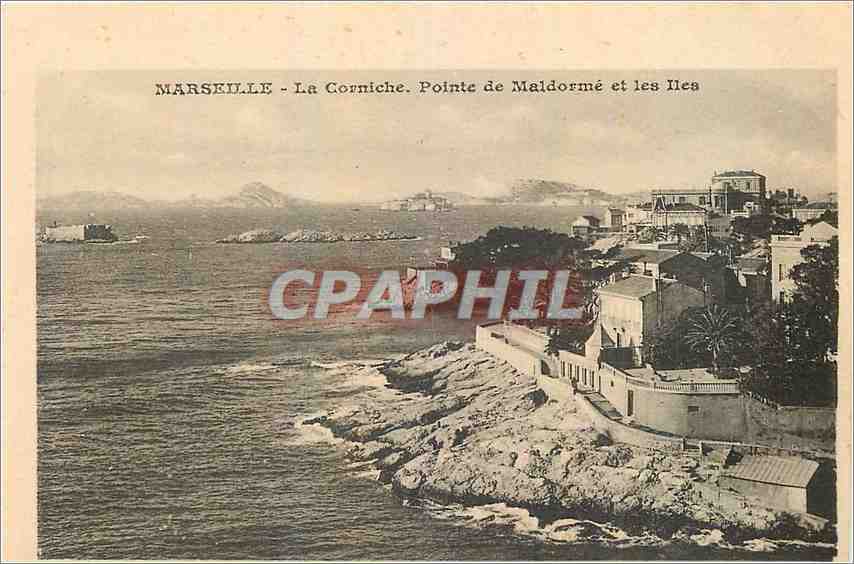 CPA Marseille La Cornichet Pointe de Maldorme et les Iles 
