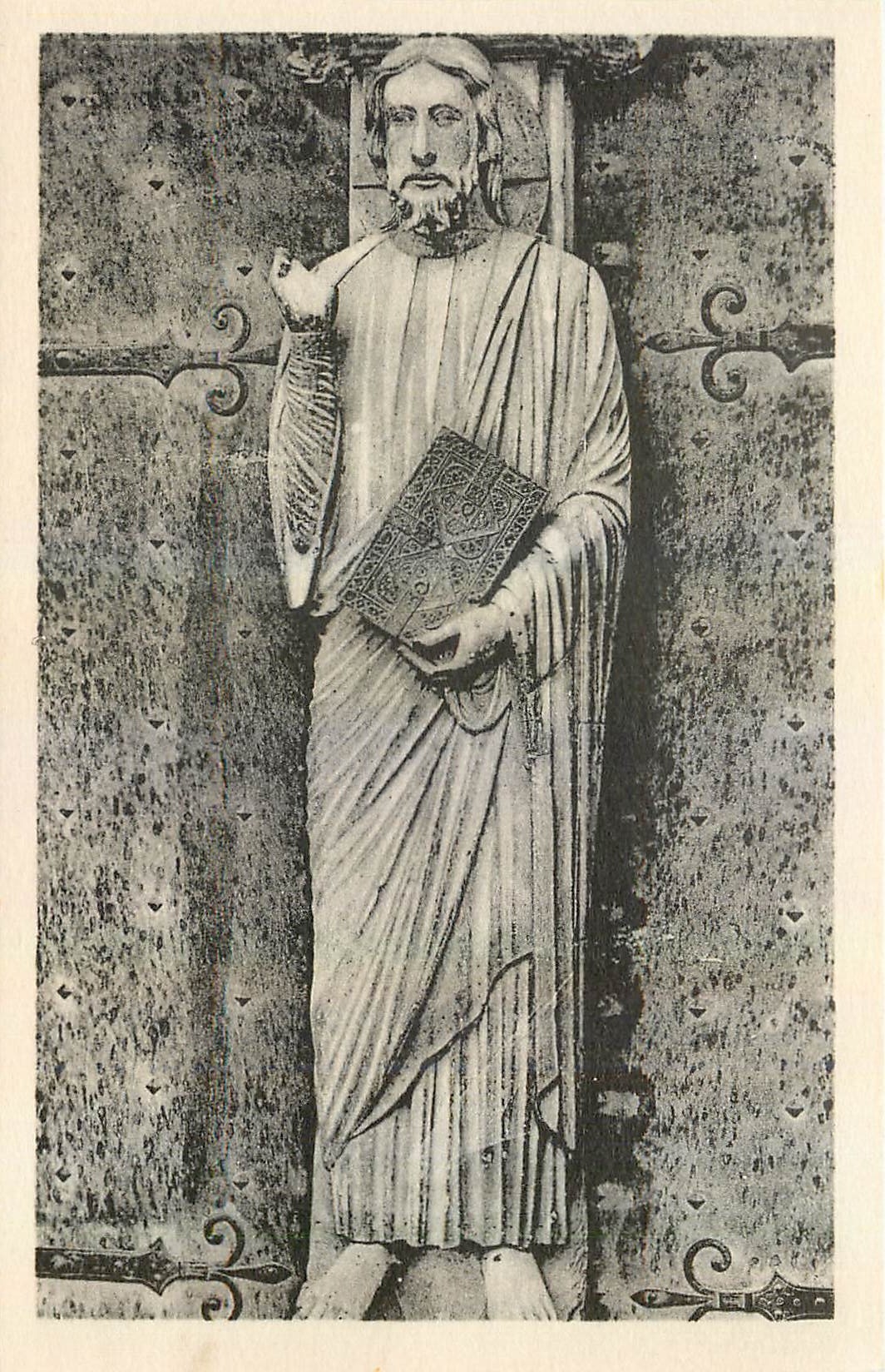 CPA Cathedrale de Chartres Christ Enseignant Portail sud XIII siecle 