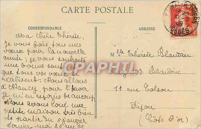 CPA Epinal Vieilles Maisons Quai Rualmenil  — Rückseite