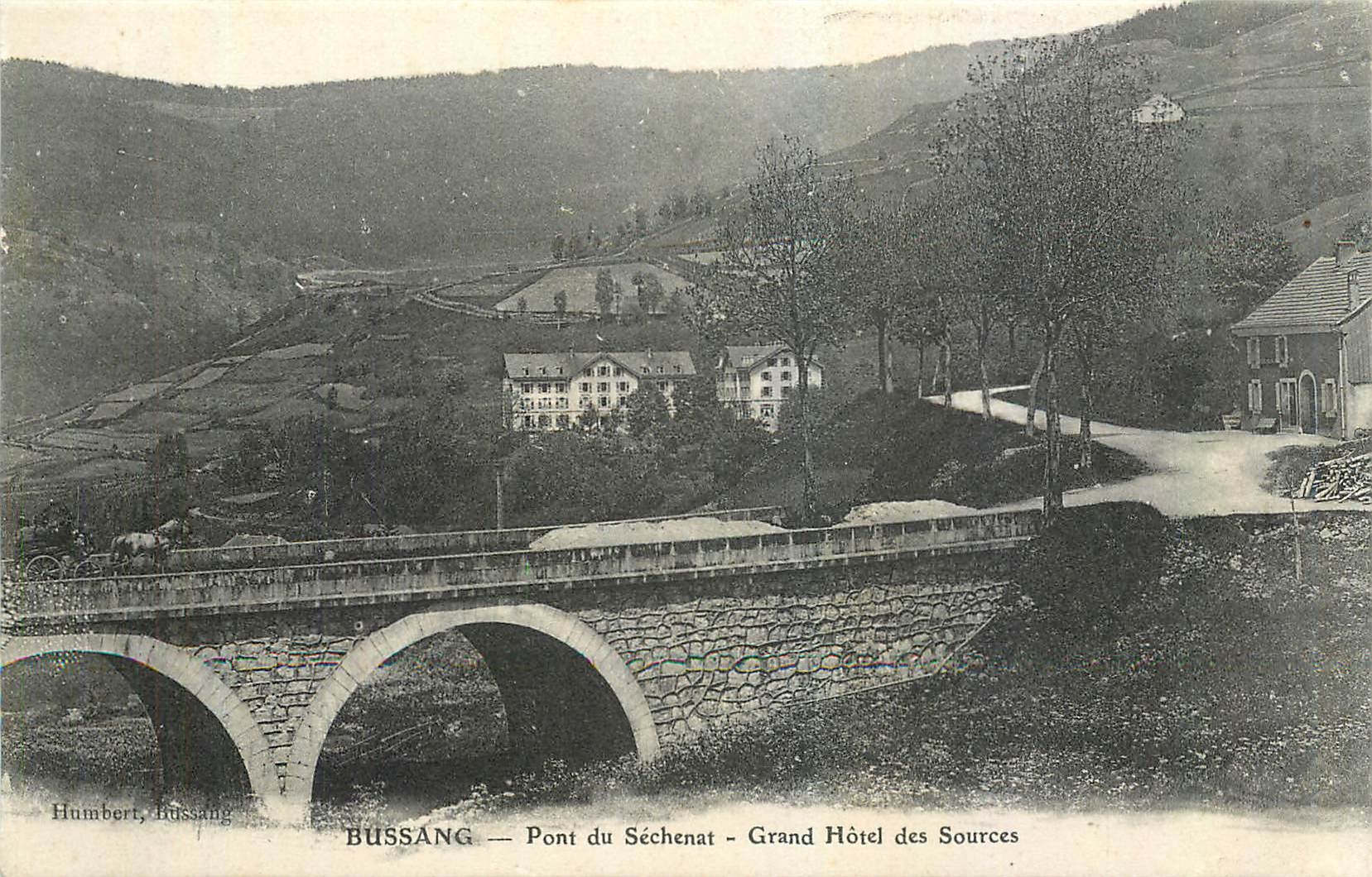 CPA Bussang Pont du Sechenat Grand Hotel des Sources 