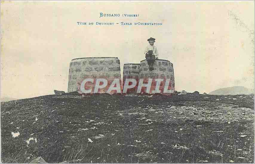 CPA Bussang Vosges Tete du Drumont Table d'Orientation 