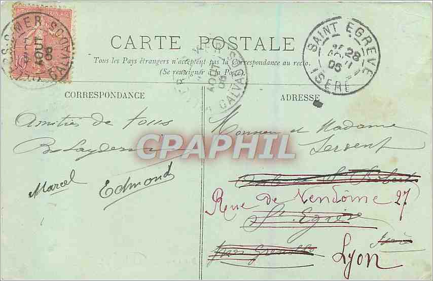 CPA Villers sur Mer La Digue et l'Etablissement des Bains par gros temps  — Rückseite