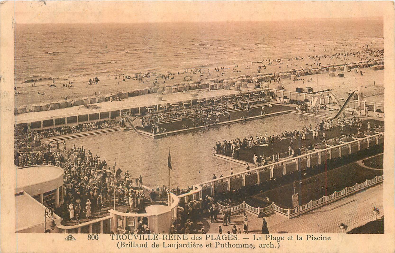 CPA Trouville Reine des Plages La Plage et la Piscine 