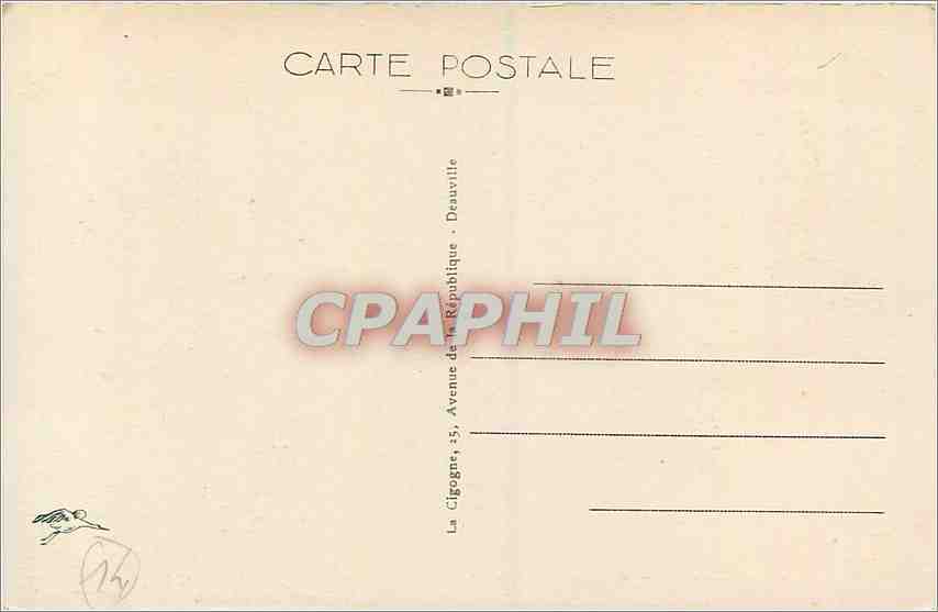 Deauville, la Plage Fleurie — Le Jardin de l'Avenue de la République et l'Église — Éditeur CPAPHIL, n°27 — Verso
