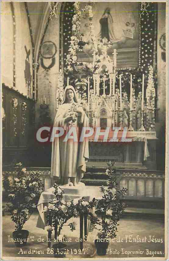 Inauguration de la statue de Sainte Marie de l'Enfant Jésus — Bayeux — Photo Leprunier