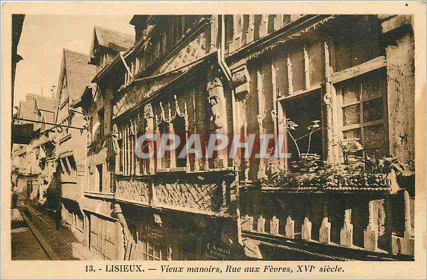 CPA Lisieux Vieux manoirs Rue aux Fevres 