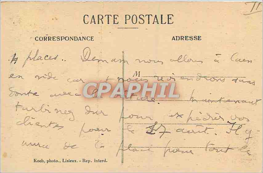 CPA Lisieux Vieux manoirs Rue aux Fevres  — Rückseite