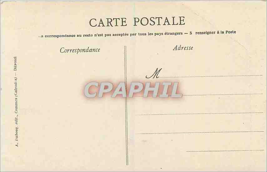 CPA Feue Demoiselle de Fontenailles  — Rückseite