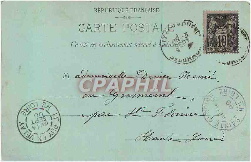 CPA Les Nouveaux Jardins et Casino Nice (carte 1900) — Rückseite