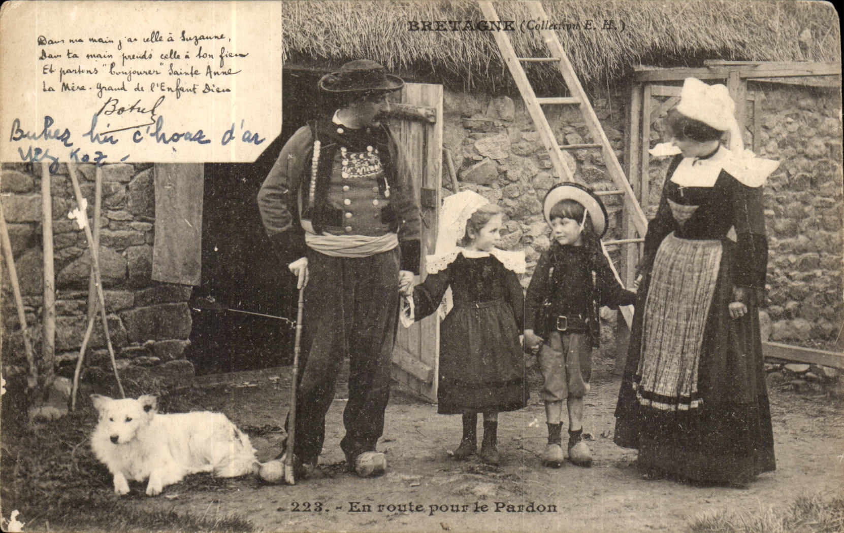 Bretagne- En route pour le Pardon-CPA Botrel Religion 