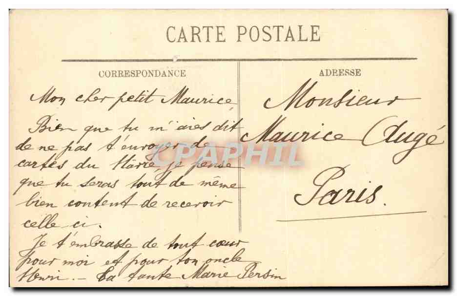 Type de Pecheur -CPA — Rückseite