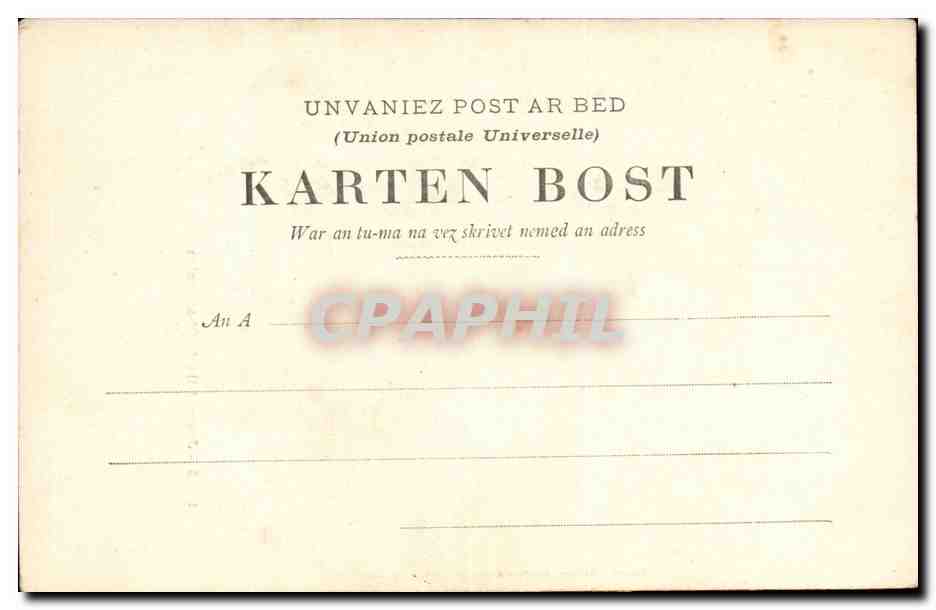 Bretagne-Jeune Femme de Chateaulin -CPA — Rückseite