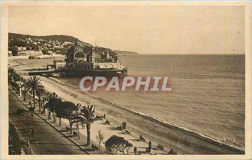 CPA Cote d'Azur Nice Alpes Maritimes Promenade des Anglais et Palais de la Jetee 