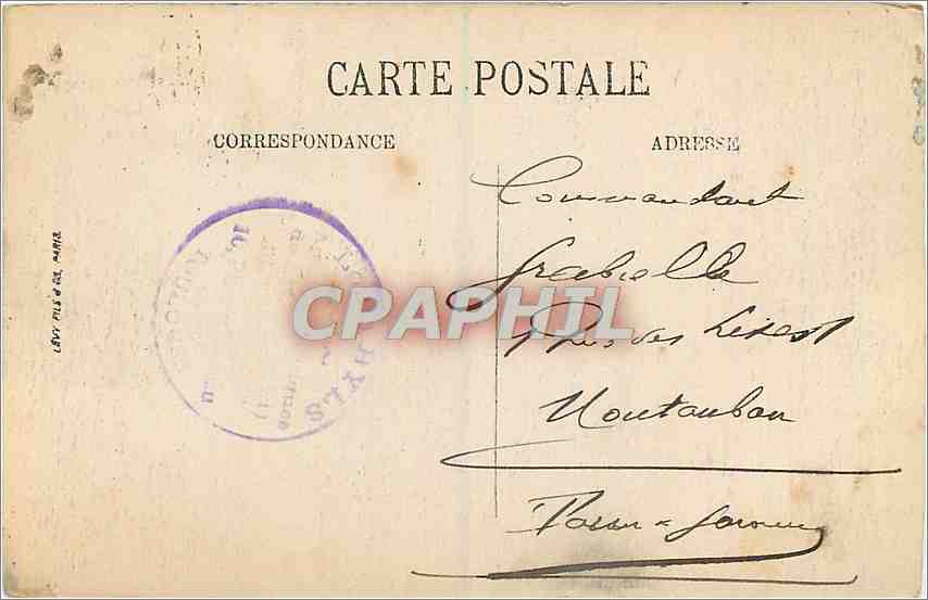 CPA Nimes Les Trois Piliers Romains  — Rückseite