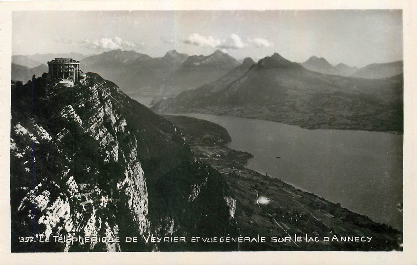Le Téléphérique de Veyrier et vue générale sur le lac d'Annecy — Édition Gil, Annecy