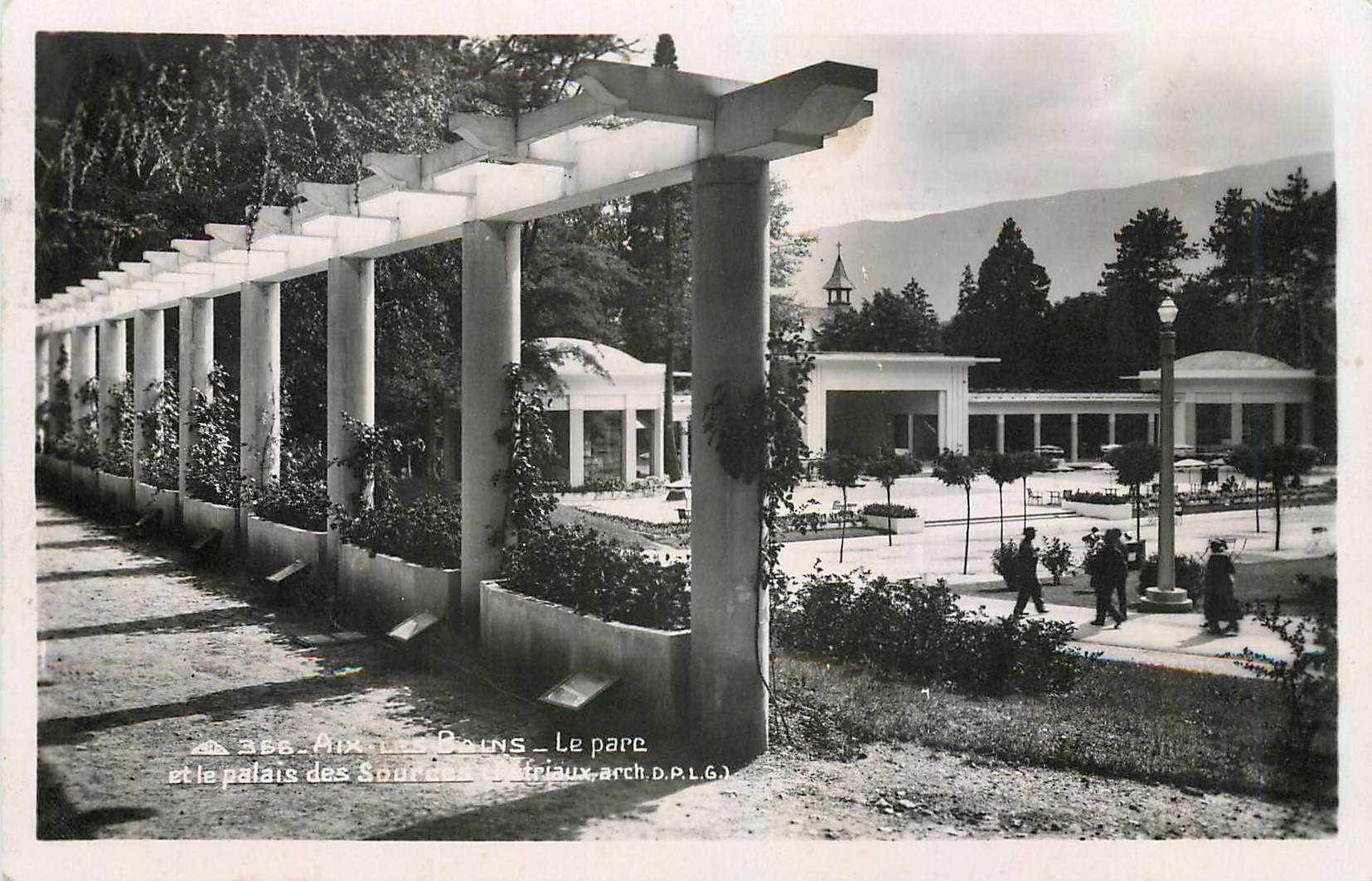 CPA Aix les Bains Le Parc et le palais des Sources 