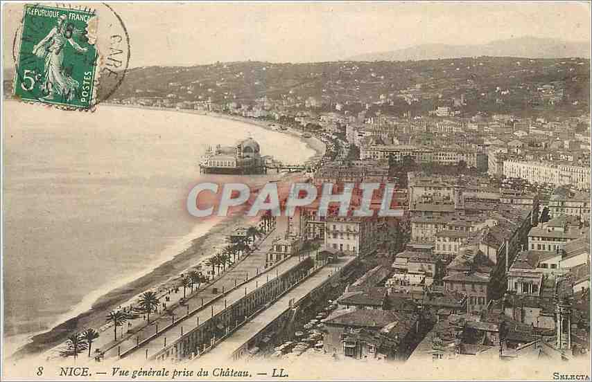 CPA Nice Vue generale prise du Chateau 