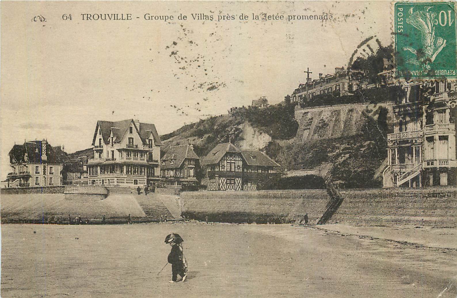 Trouville - Groupe de Villas près de la Jetée promenade — éditeur CD, n° 64