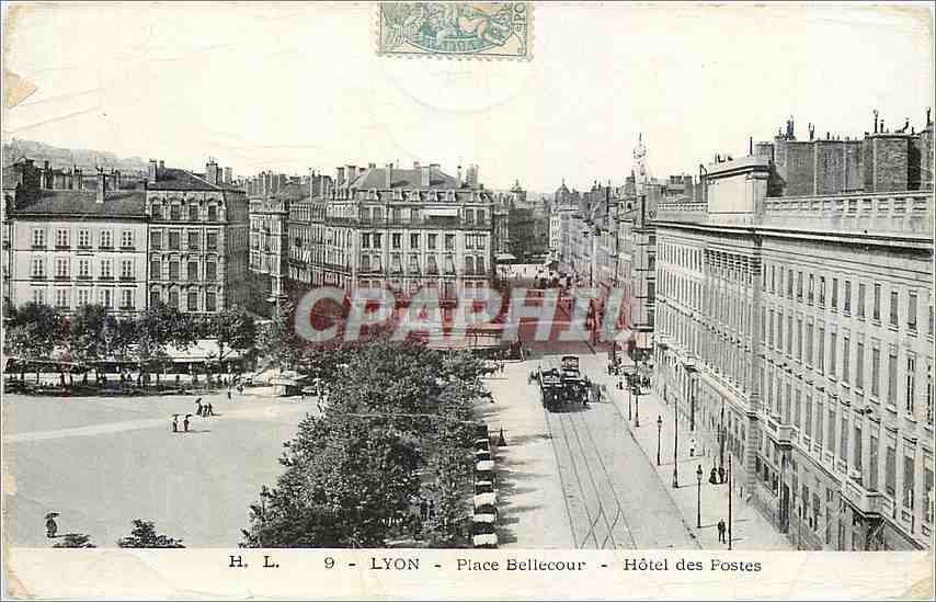 CPA Lyon Place Bellecour Hotel des Postes 