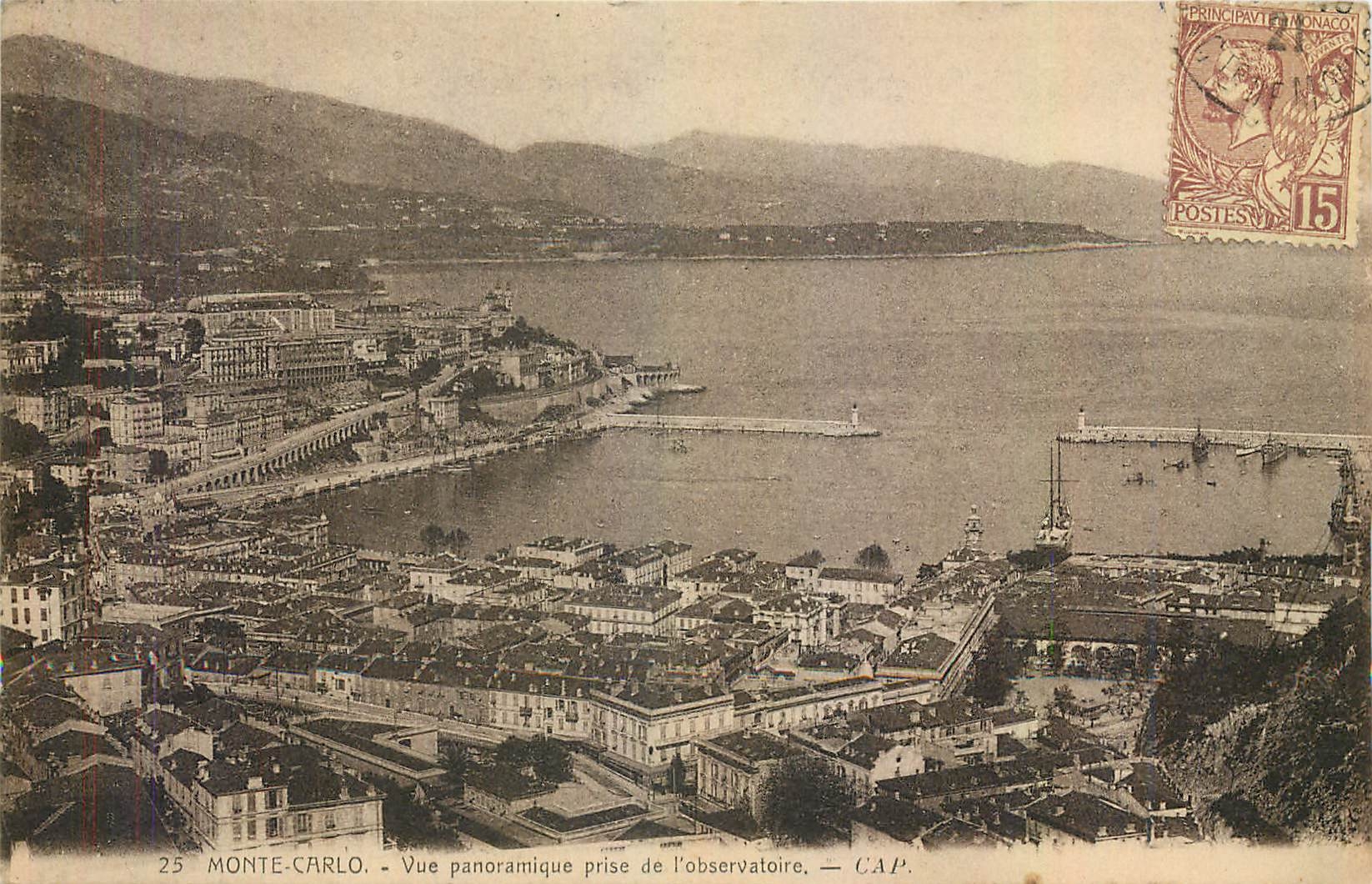 Monte-Carlo — Vue panoramique prise de l'observatoire — CAP.