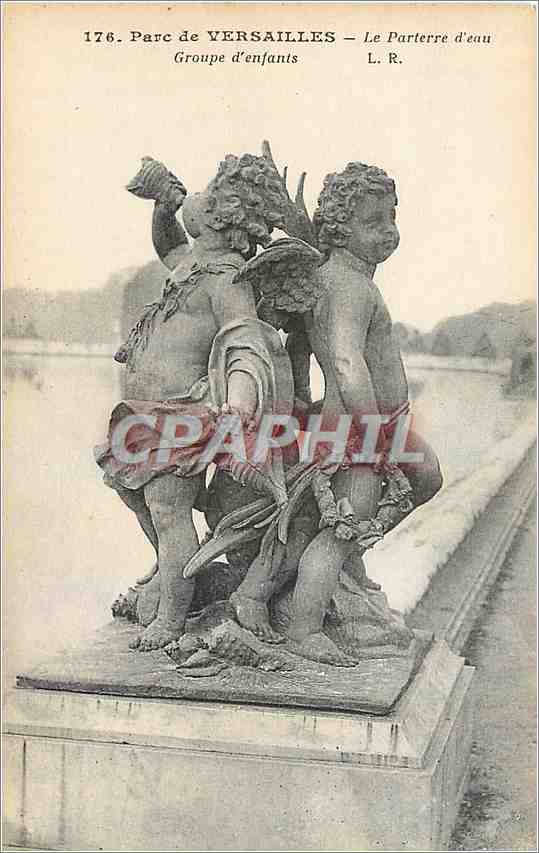 CPA Parc de Versailles Le Parterre d'Eau Groupe d'Enfants 