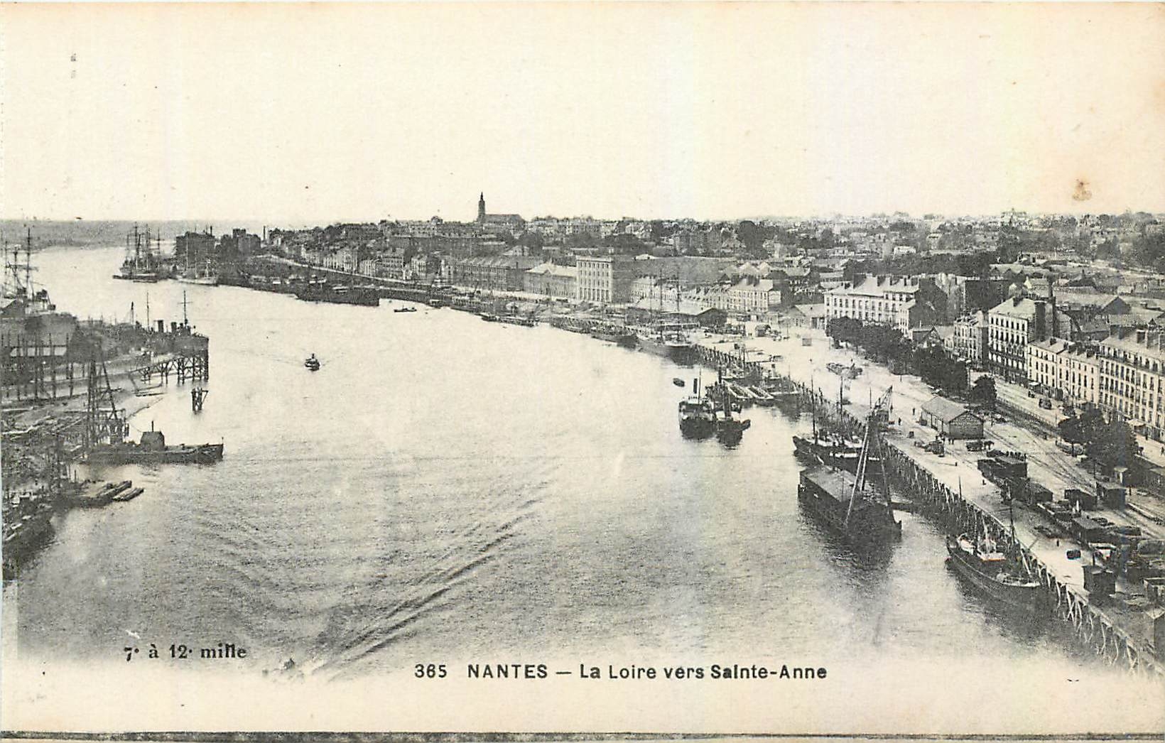 CPA Nantes La Loire vers Sainte Anne 