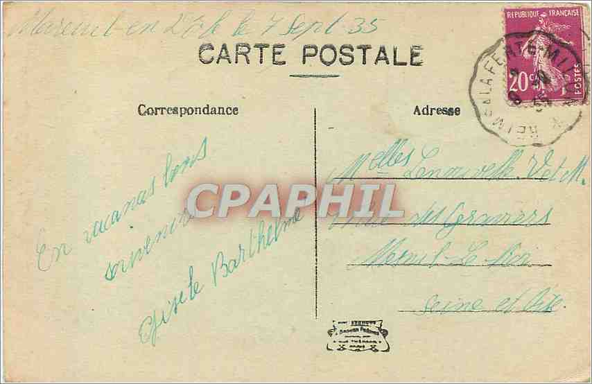 FÈRE-en-TARDENOIS (avant l'invasion de 1918) — Grande Place — Edit. Dechery — Verso