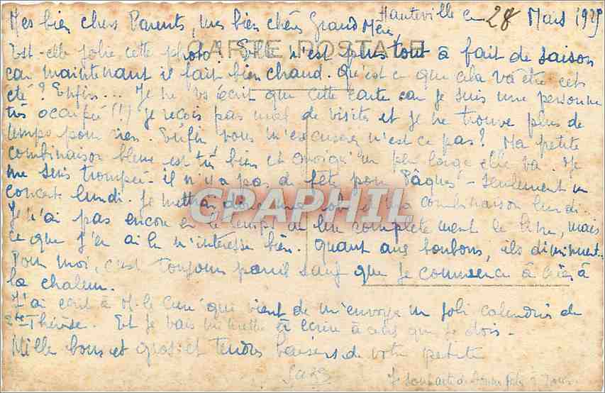 CPA Le Sermay Sanatorium du Dr Philip Hauteville Ain  — Rückseite