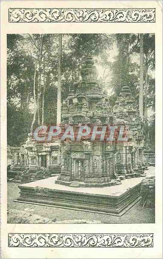 CPA Banteay Srei tours laterales en cours de reconstruction 