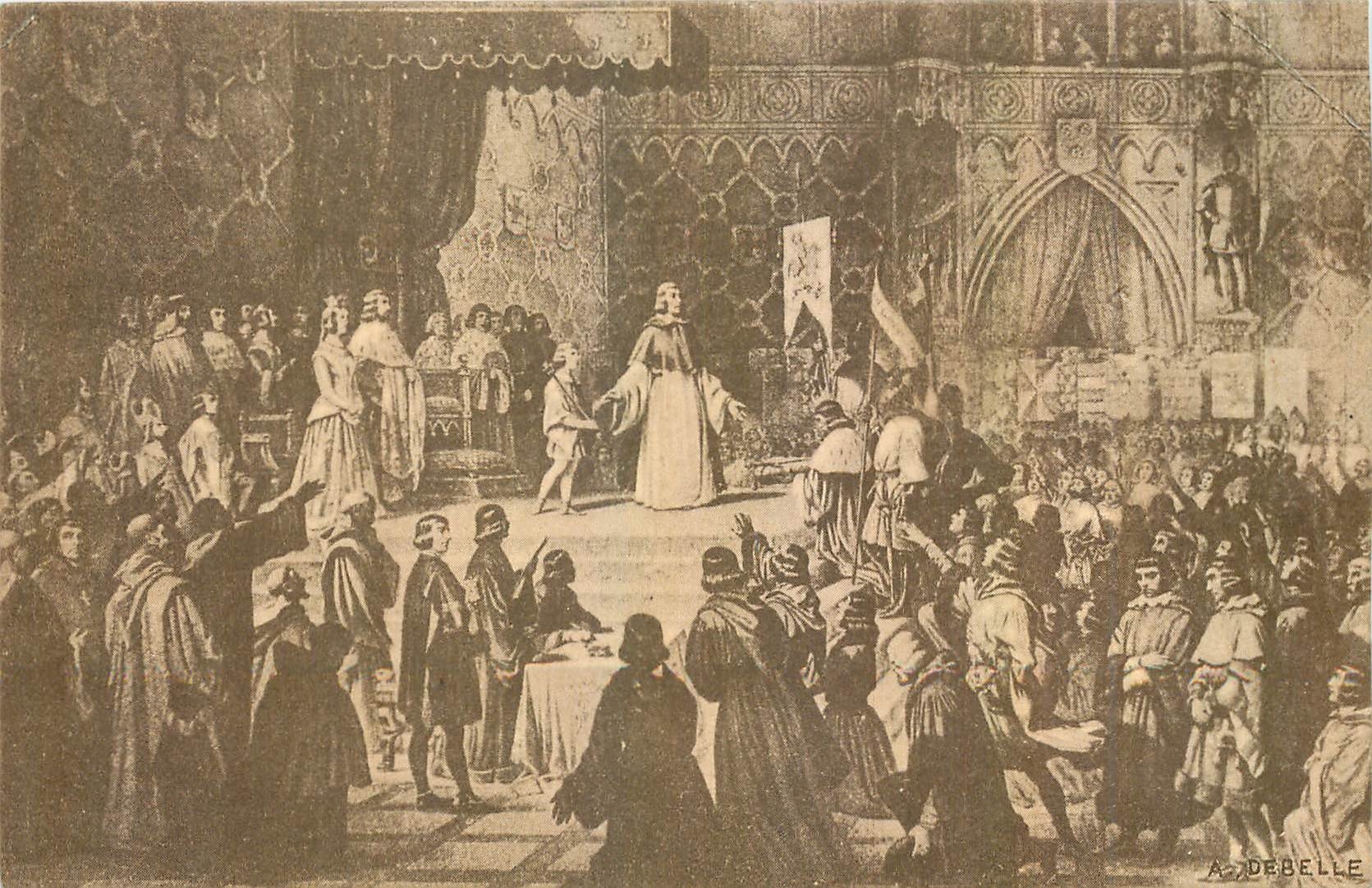 Présentation d'HumBERT II du Dauphiné — Tableau de A. Debelle — Comité régional du Dauphiné
