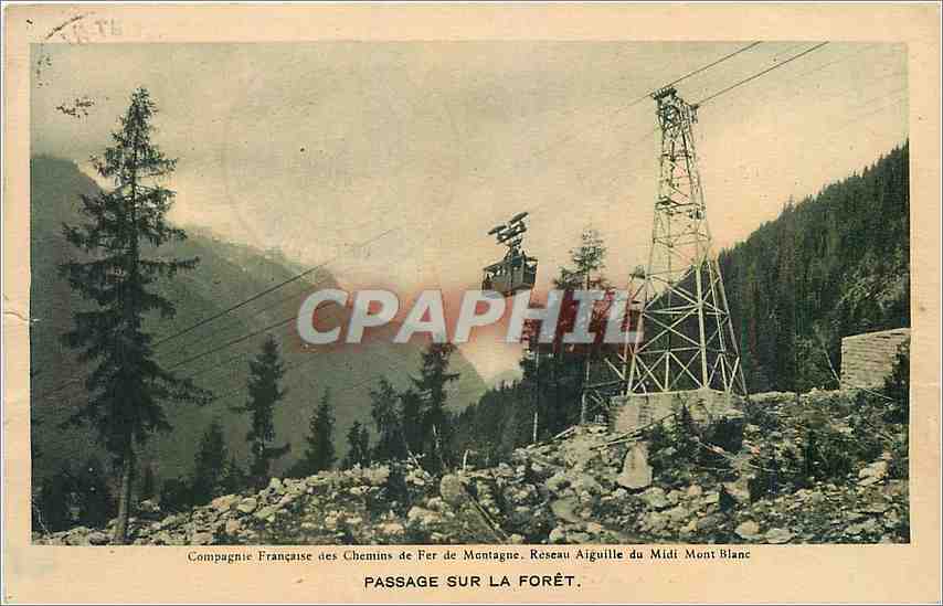 CPA Passage sur la Foret Teleferique