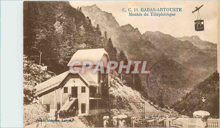 Gabas-Artouste — Montée du Téléphérique — Photo Mesplès, Laruns - Recto