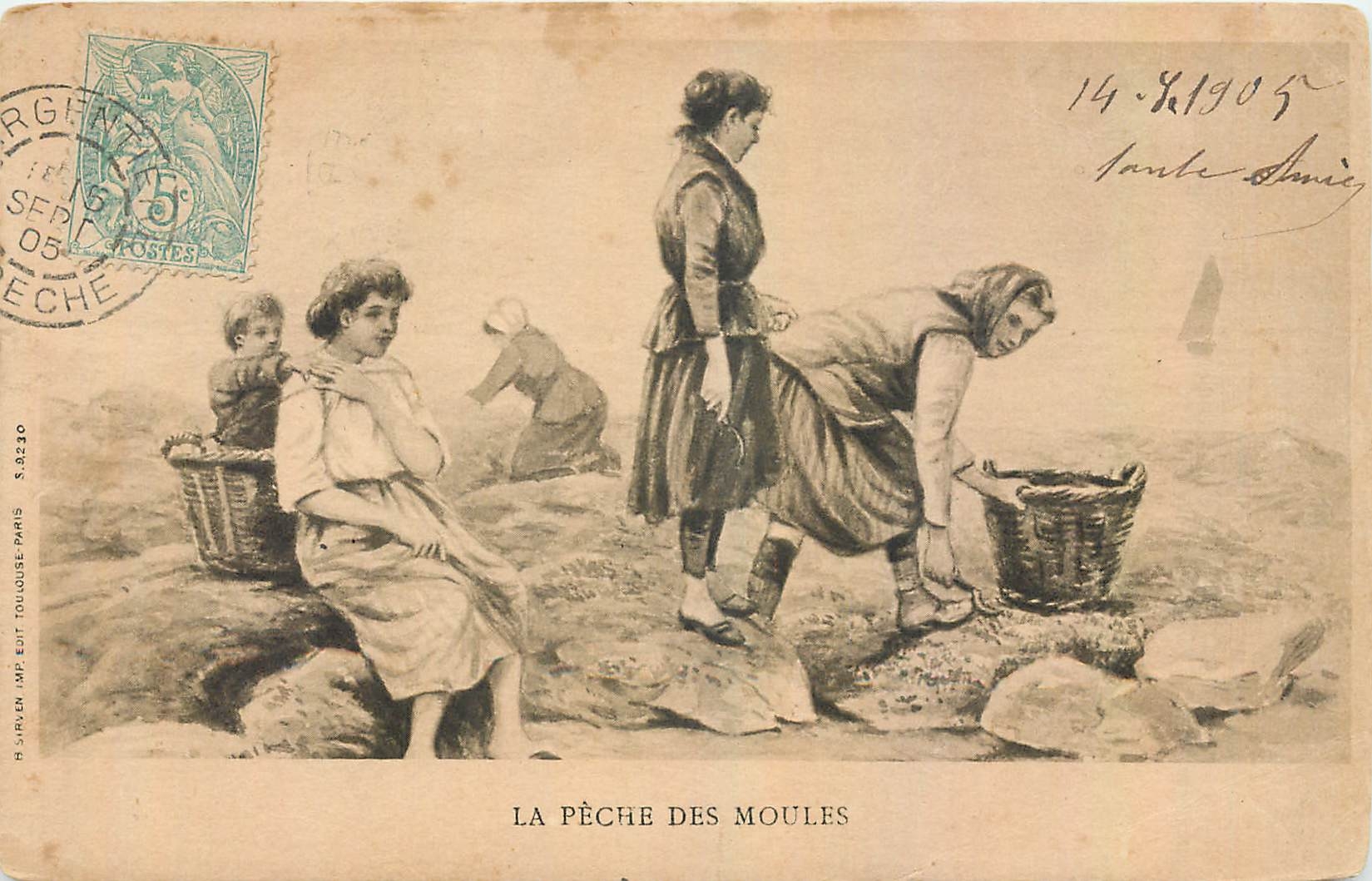La pêche des moules — H. Siblen, Imp. Luit Toulouse, Paris, n° S.8230