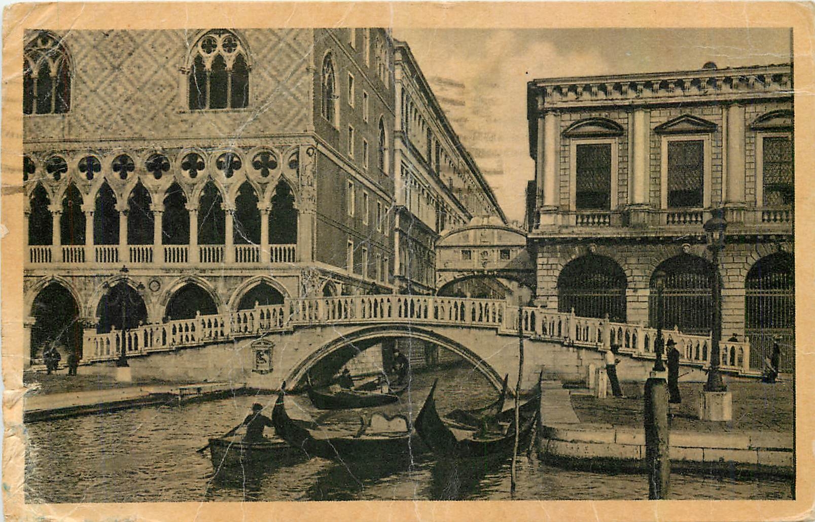 CPA Venezia Ponte della Paglia e Ponte dei Sospiri 