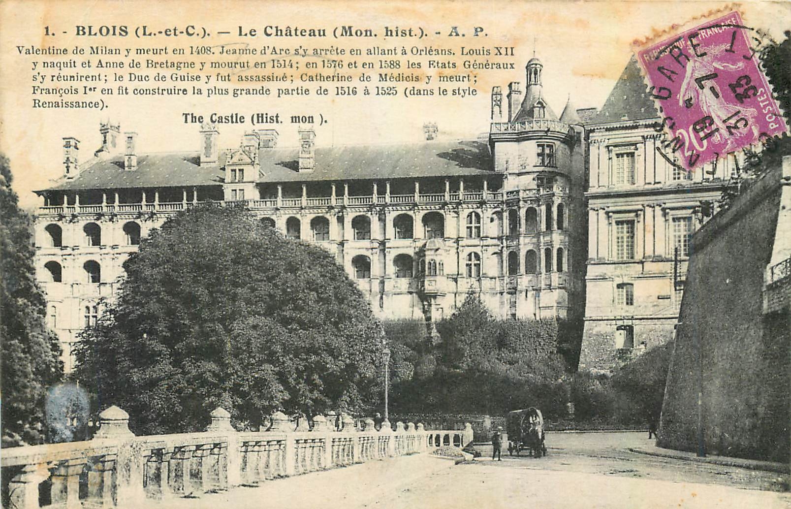 CPA Blois L et C Le Chateau Mon Hist Ap 