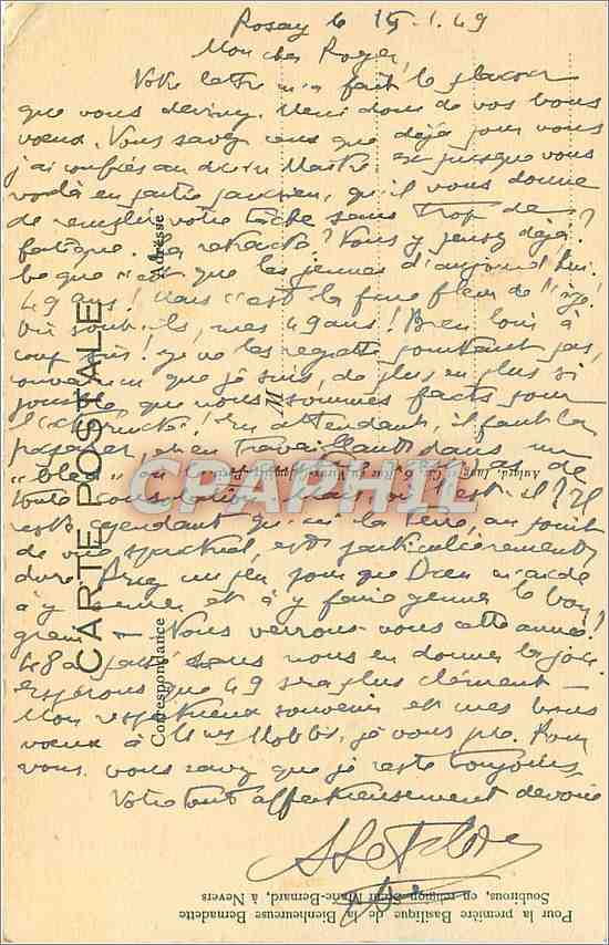 CPA La Bienheureuse Bernadette Soubirous Dans sa Chasse  — Verso